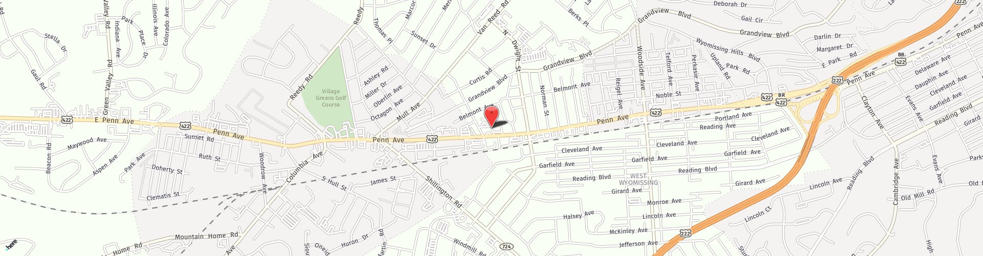 Location Map: 3317 Penn Avenue West Lawn, PA 19609